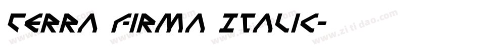 Terra Firma Italic字体转换